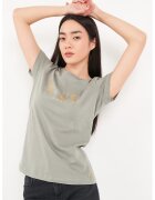 Timeout Tricou cu imprimeu logo - Portocaliu pal/Verde pal