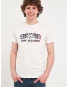 Timeout Tricou din bumbac cu decolteu la baza gatului - Negru stins/Alb optic
