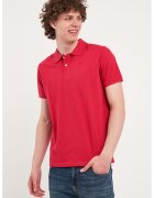 Timeout Tricou polo de bumbac din pique - Rosu vermillion
