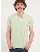 Timeout Tricou polo de bumbac din pique - Verde pal