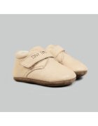 TINY TOES Botosei Barefoot din piele naturala - Muff - Crem - Crem