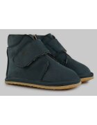 TINY TOES Ghete Barefoot din piele nabuc - Bleumarin inchis