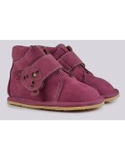 TINY TOES Ghete Barefoot din piele nabuc Boog - Violet tyrian