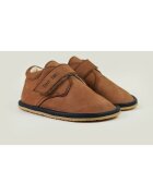 TINY TOES Pantofi Barefoot din piele naturala - Bron - Maro - Maro