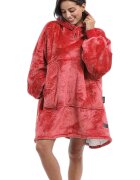 Tirrinia Hanorac dama - Bumbac - Rosu - One-Size