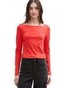Tom Tailor Bluza din amestec de bumbac si modal - Rosu