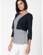 Tom Tailor Bolero din amestec de modal cu maneci 3/4 - Bleumarin
