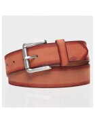 Tom Tailor Curea barbati piele naturala - portocalie - 40mm latime - 95cm lungime