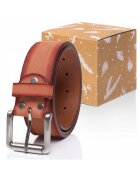 Tom Tailor Curea Din Piele - Sopo-Tt376 - 100% Piele Naturala - Culoare: Portocalie - Latime: 4 Cm - 100% Portocalie