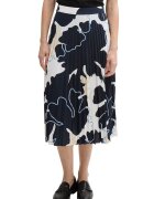 Tom Tailor Fusta midi cu pliuri - Negru/Crem