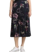 Tom Tailor Fusta midi plisata cu talie elastica - Roz/Bleumarin