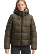 Tom Tailor Geaca matlasata cu gluga - Verde sparanghel