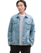 Tom Tailor Jacheta de denim cu buzunare cu clapa - Albastru deschis melange