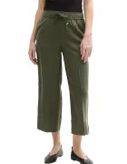 Tom Tailor Pantaloni crop cu croiala dreapta - Kaki