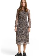 Tom Tailor Rochie midi cu animal print - Negru/Bej