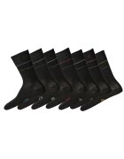 Tom Tailor Set de sosete lungi unisex - 7 perechi - Negru