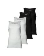 Tom Tailor Set de top-uri din bumbac - 4 piese - Alb/Negru