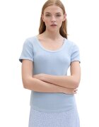 Tom Tailor Tricou cu decolteu rotund - Albastru deschis