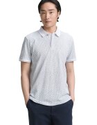 Tom Tailor Tricou polo cu model - Alb/Albastru inchis/Rosu stins
