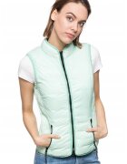 Tom Tailor Vesta - Vesta Usoara - Croiala Slim - Fermuar - 2 Buzunare - 100% Poliamida - Verde - 1 Bucata