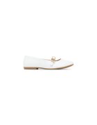 Tommy Hilfiger Balerini pentru fete - piele ecologica - alb