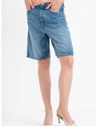 Tommy Hilfiger Bermude din denim cu talie inalta - Albastru deschis