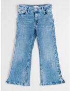 Tommy Hilfiger Blugi evazati cu talie ajustabila - Albastru deschis
