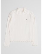 Tommy Hilfiger Bluza cu striatii si guler - Alb murdar