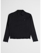 Tommy Hilfiger Bluza cu striatii si guler - Negru