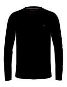 Tommy Hilfiger Bluza de bumbac cu logo - Negru