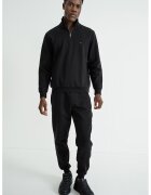 Tommy Hilfiger Bluza de trening cu logo si fenta cu fermoar - Negru
