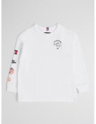 Tommy Hilfiger Bluza din bumbac cu imprimeu logo discret - Alb