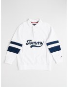 Tommy Hilfiger Bluza polo cu logo contrastant - Alb/Bleumarin