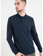 Tommy Hilfiger Bluza polo cu logo discret - Bleumarin
