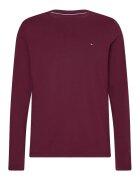 Tommy Hilfiger Bluza slim fit amestec de bumbac organic - Visiniu