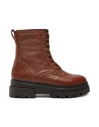Tommy Hilfiger Botine dama - piele naturala - maro