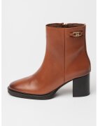 Tommy Hilfiger Botine din piele cu toc - Caramel