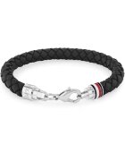 Tommy Hilfiger Bratara piele 2790545 - Argintiu - Negru