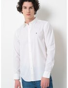 Tommy Hilfiger Camasa cu model uni si guler Kent - Alb
