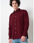 Tommy Hilfiger Camasa de poplin cu guler fixat cu nasturi - Visiniu