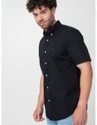 Tommy Hilfiger Camasa de poplin cu maneci scurte - Negru