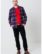 Tommy Hilfiger Camasa oxford cu model in carouri - Alb/Visiniu/Bleumarin