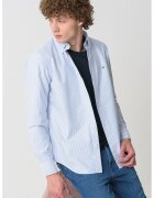 Tommy Hilfiger Camasa Oxford din bumbac cu model in dungi Heritage - Albastru pastel/Alb optic