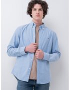 Tommy Hilfiger Camasa Oxford regular fit Heritage - Albastru deschis melange