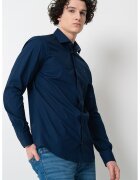 Tommy Hilfiger Camasa slim fit din amestec de bumbac - Albastru inchis