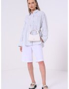 Tommy Hilfiger Camasa supradimensionata de in - Alb/Albastru prafuit