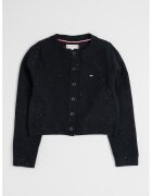Tommy Hilfiger Cardigan cu nasturi si aplicatii de paiete - Negru