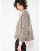 Tommy Hilfiger Cardigan din amestec de lana cu decolteu in V si nasturi - Maro deschis
