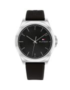 Tommy Hilfiger Ceas barbatesc Inox/Cauciuc - Quartz - Multicolor - Negru