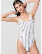 Tommy Hilfiger Costum de baie intreg cu imprimeu - Alb/Albastru ultramarin